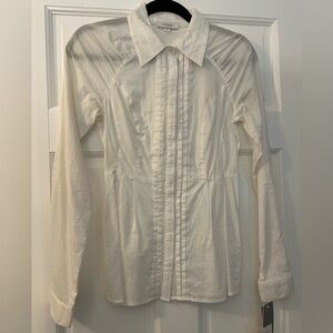 Richard Chai Vintage Ivory Blouse sheer target Y2K XS BNWT shirt tunic